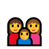 👩‍👩‍👦 family: woman, woman, boy display on Windows